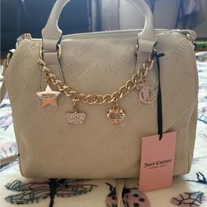 Juicy Couture Beige Satchel with Gold Chain